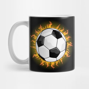 Soccer Ball On Fire Mug